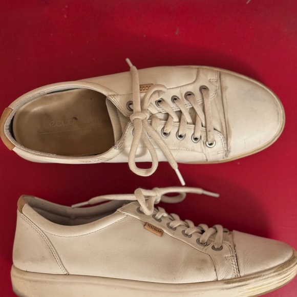 Ecco Soft 7 Leather Sneaker (White - Size 41) - Picture 3 of 6